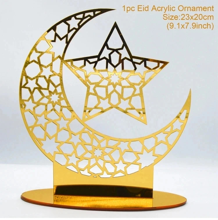 Ramadan Brickbord i Akryl – Centerpiece Fat för Eid Mubarak