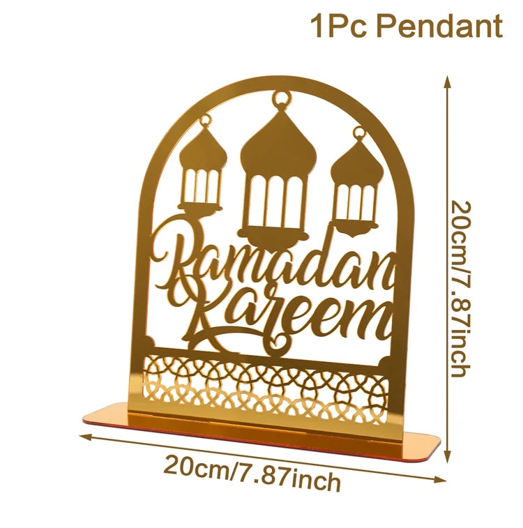 Ramadan Brickbord i Akryl – Centerpiece Fat för Eid Mubarak