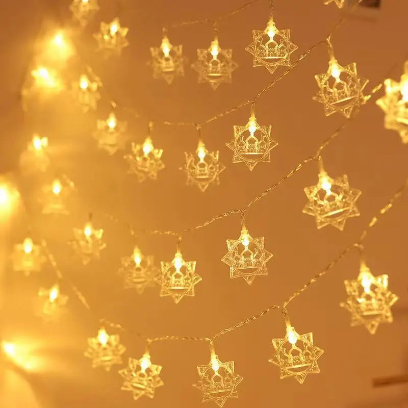 LED Ramadan Ljusslinga Måne & Slott – 1,5 m / 3 m Eid Mubarak Dekoration