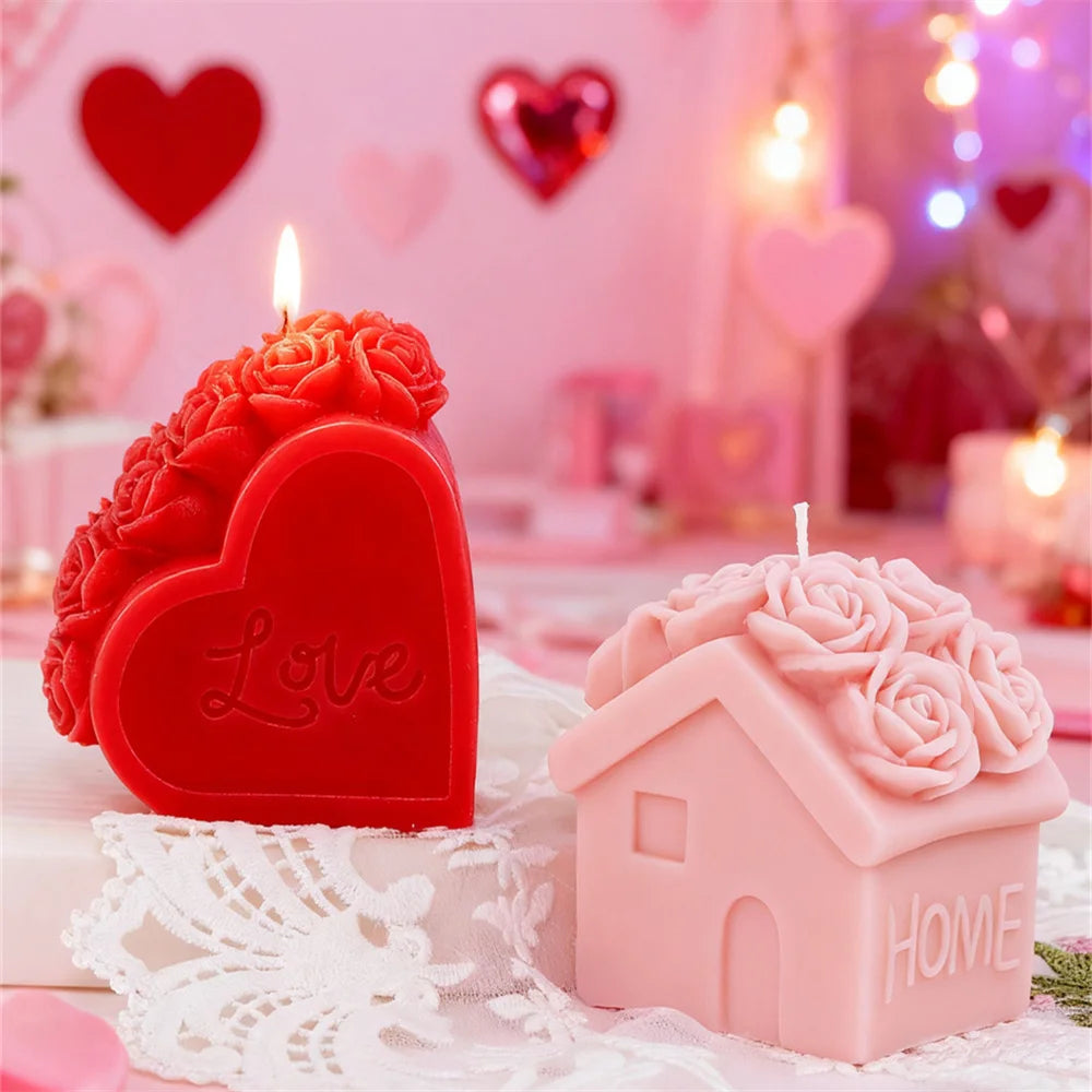 Rose Envelope Candle Mold – Silikonform för Ros, Brev & Resin | Perfekt för Ljusstöpning, Dekoration & Gåvor
