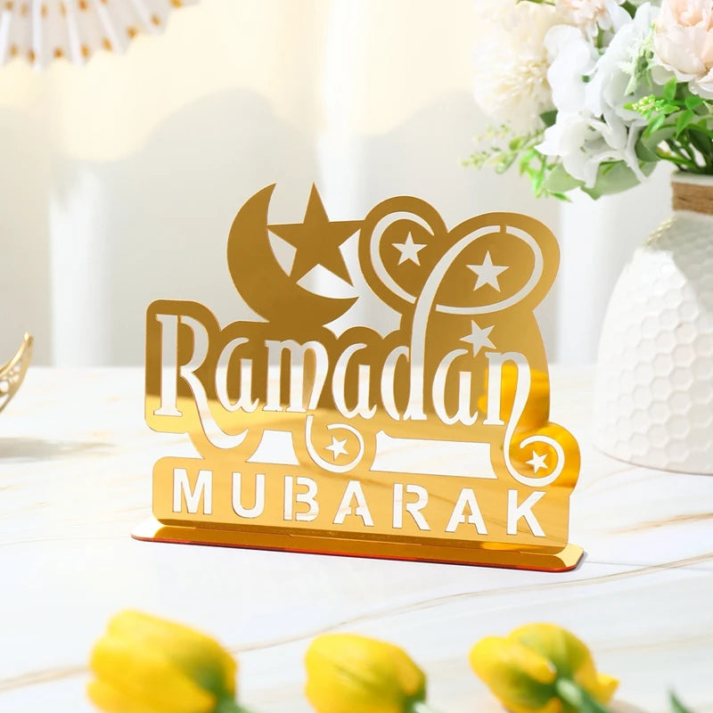 Ramadan Brickbord i Akryl – Centerpiece Fat för Eid Mubarak