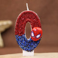 Spiderman Tårtljus med Siffra – Superhjälte Birthday Candle för Barnkalas