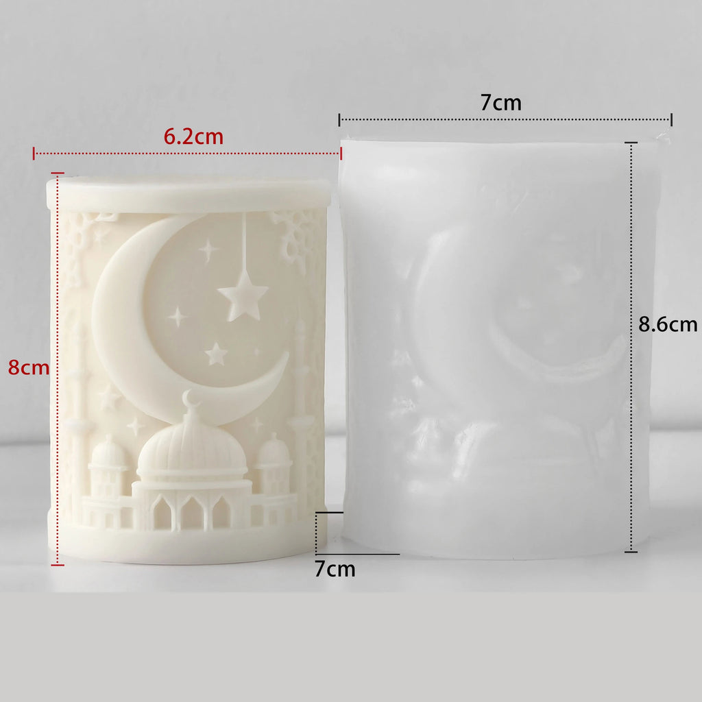 Star & Moon Silicone Mold – DIY Aromatherapy Candle Mold för Heminredning & Hantverk