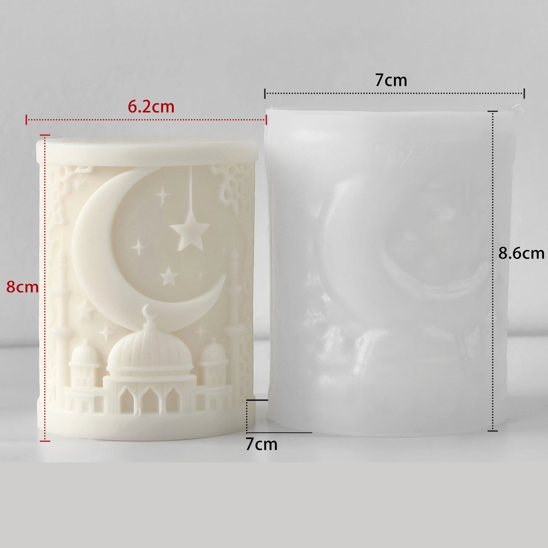 Star & Moon Silicone Mold – DIY Aromatherapy Candle Mold för Heminredning & Hantverk